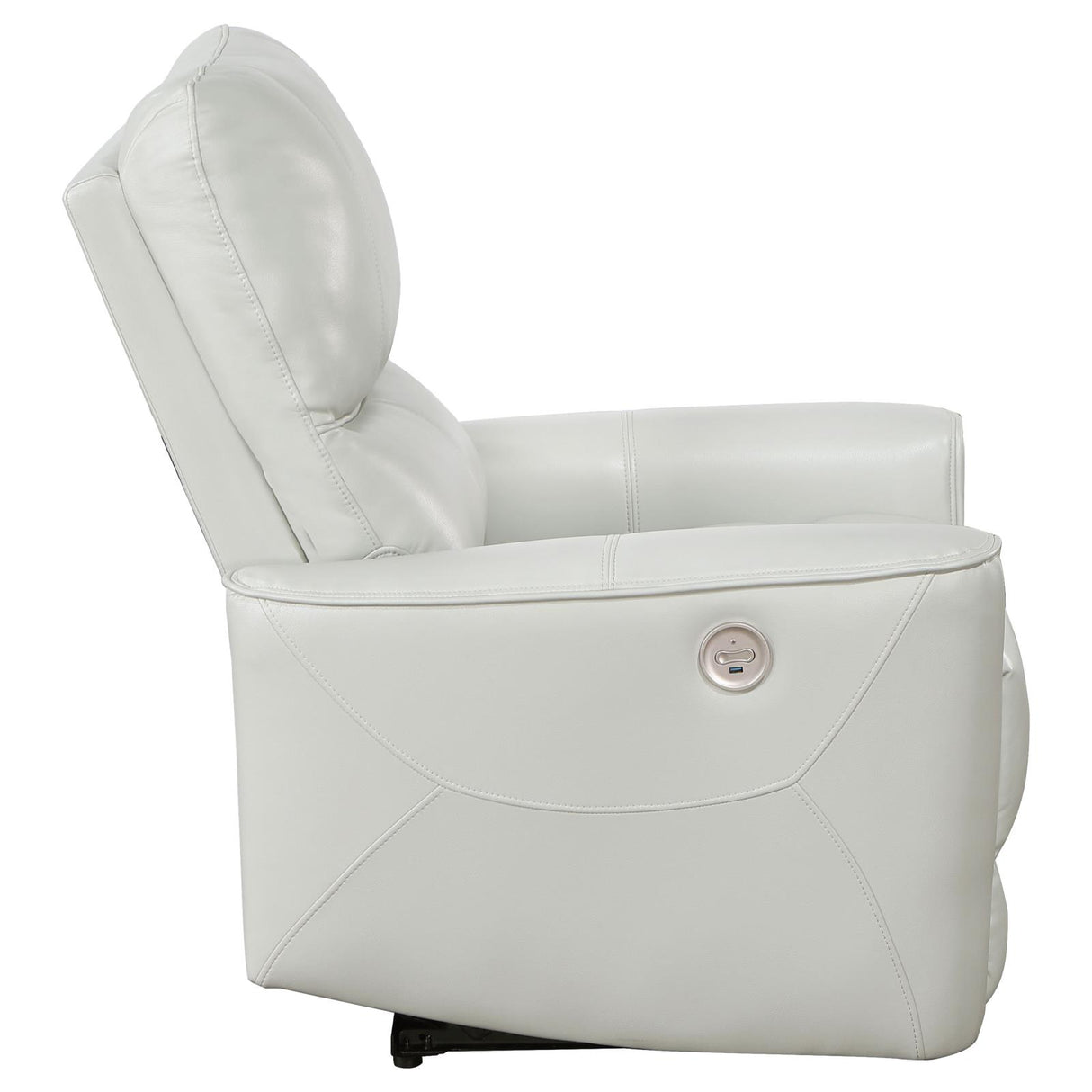 Greenfield Upholstered Power Recliner Chair Ivory - 610263P - Luna Furniture