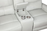 Greenfield Upholstered Power Reclining Loveseat with Console Ivory from Coaster - Luna Furniture