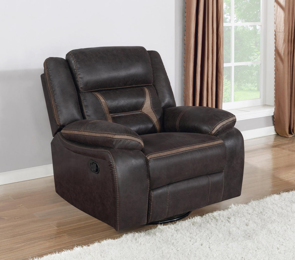 Greer Upholstered Tufted Back Glider Recliner - 651356 - Luna Furniture