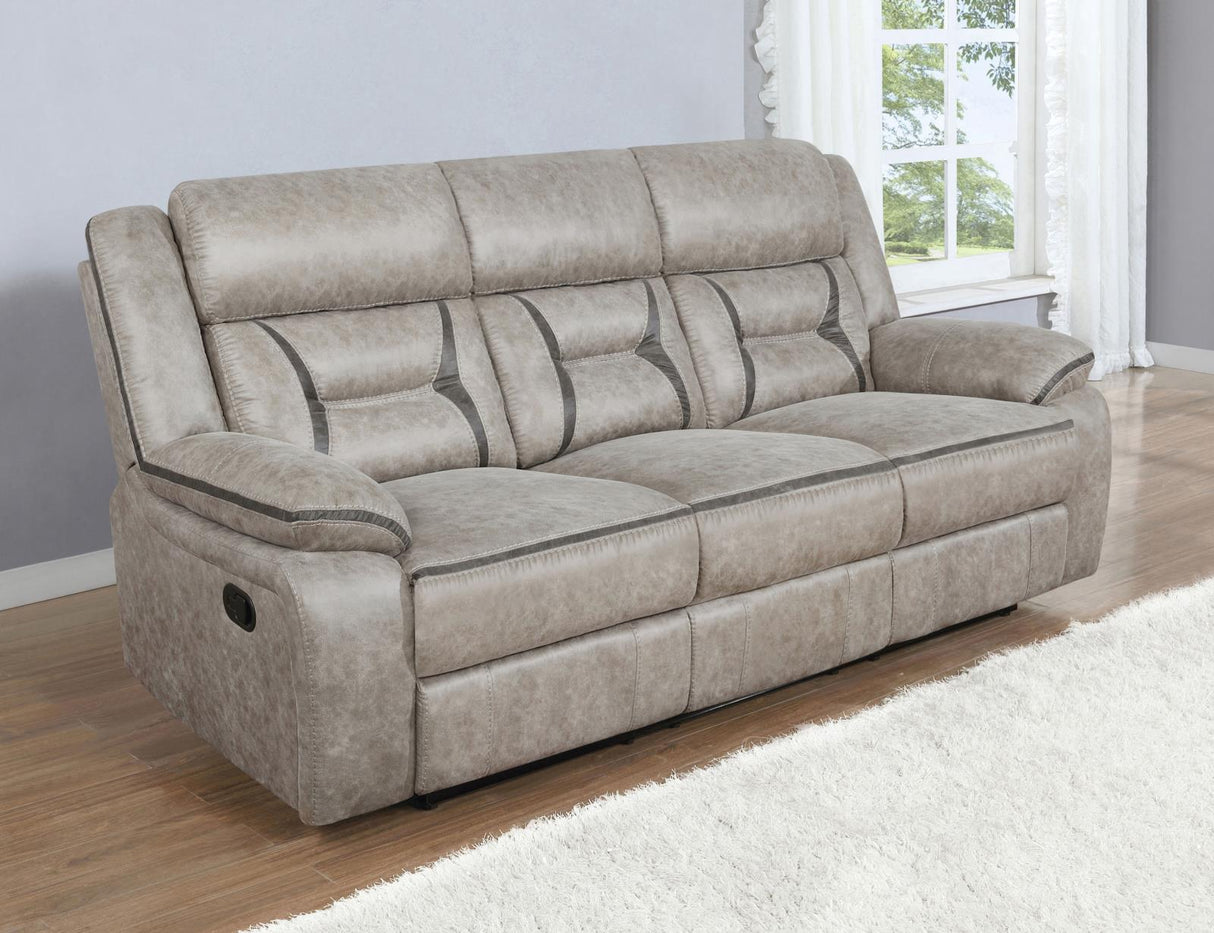 Greer Upholstered Tufted Back Motion Sofa - 651351 - Luna Furniture