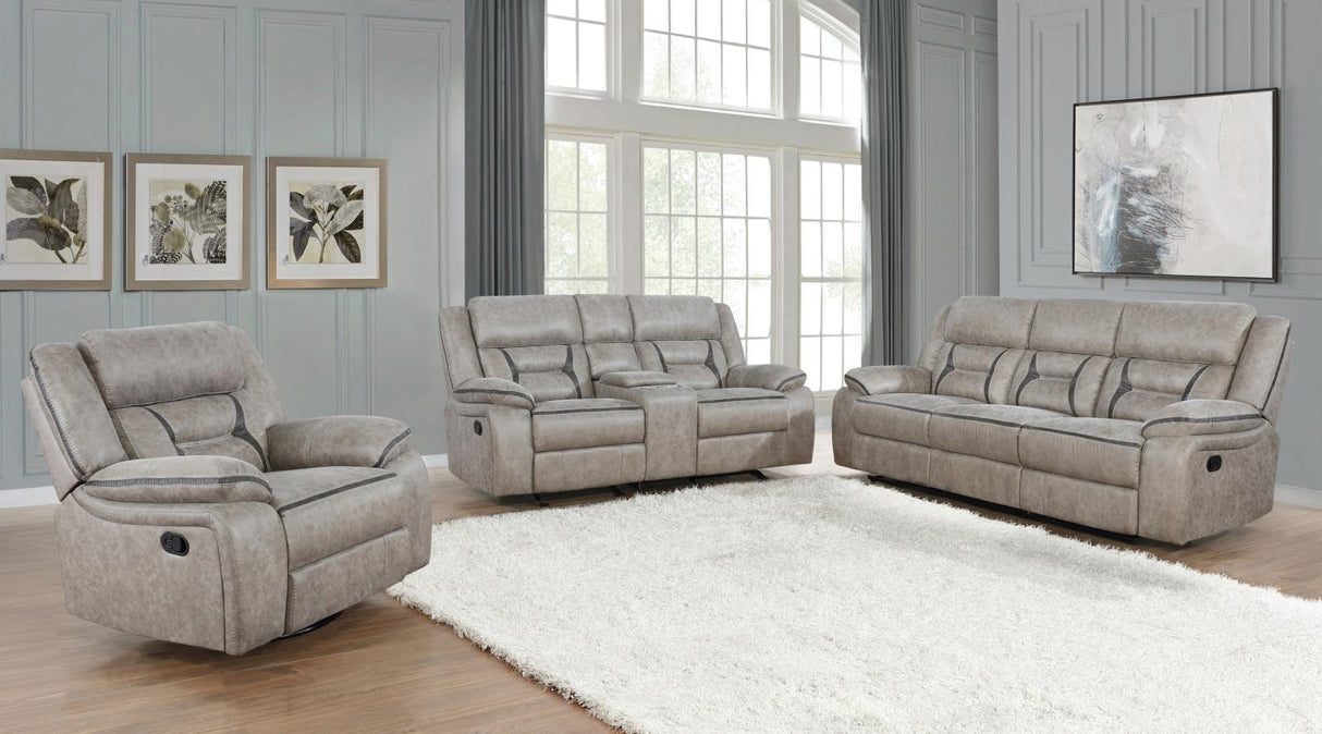 Greer Upholstered Tufted Living Room Set - 651351-S3 - Luna Furniture