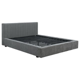 Gregory Upholstered Platform Bed Graphite from Coaster - Luna Furniture