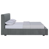 Gregory Upholstered Platform Bed Graphite from Coaster - Luna Furniture