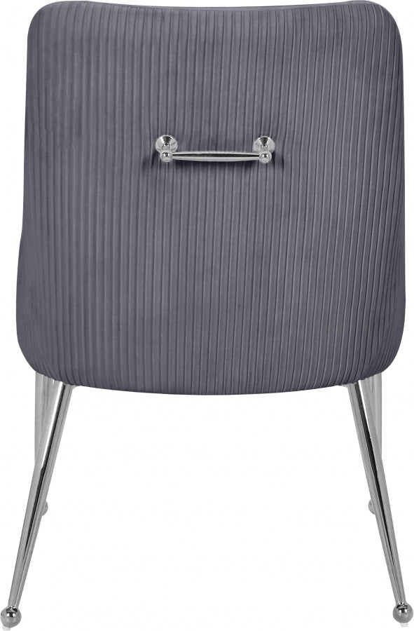 Ace Grey Velvet Dining Chair, Set of 2 from Meridian - Luna Furniture