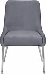 Ace Grey Velvet Dining Chair, Set of 2 from Meridian - Luna Furniture