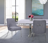 Ace Grey Velvet Dining Chair, Set of 2 from Meridian - Luna Furniture