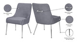 Ace Grey Velvet Dining Chair, Set of 2 from Meridian - Luna Furniture