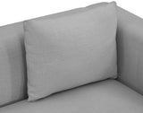 Grey Alfie Linen Textured Fabic Loveseat from Meridian - Luna Furniture