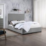 Grey Alfie Linen Textured Fabric King Bed from Meridian - Luna Furniture