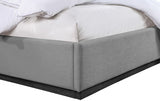 Grey Alfie Linen Textured Fabric Queen Bed from Meridian - Luna Furniture