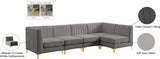 Alina Grey Velvet Modular Sectional from Meridian - Luna Furniture