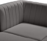 Alina Grey Velvet Modular Sectional from Meridian - Luna Furniture