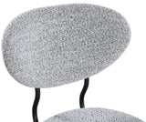 Allure Grey Boucle Fabric Dining Chair, Set of 2 from Meridian - Luna Furniture