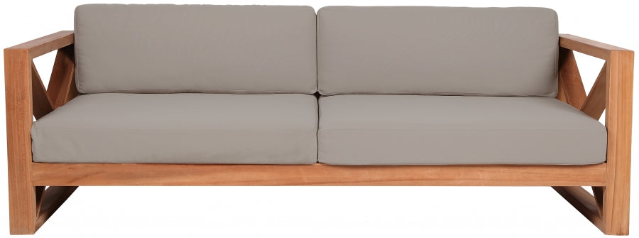 Anguilla Grey Waterproof Fabric Outdoor Sofa from Meridian - Luna Furniture