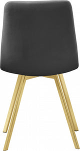 Annie Grey Velvet Dining Chair from Meridian - Luna Furniture