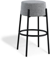 Avalon Grey Boucle Fabric Bar Stool from Meridian - Luna Furniture