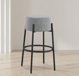 Avalon Grey Boucle Fabric Bar Stool from Meridian - Luna Furniture