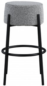 Avalon Grey Boucle Fabric Bar Stool from Meridian - Luna Furniture