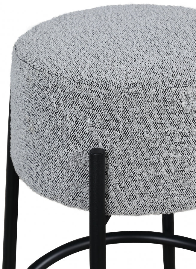 Avalon Grey Boucle Fabric Bar Stool from Meridian - Luna Furniture