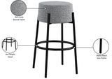 Avalon Grey Boucle Fabric Bar Stool from Meridian - Luna Furniture