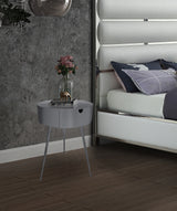 Bali Grey Side Table | Nightstand from Meridian - Luna Furniture