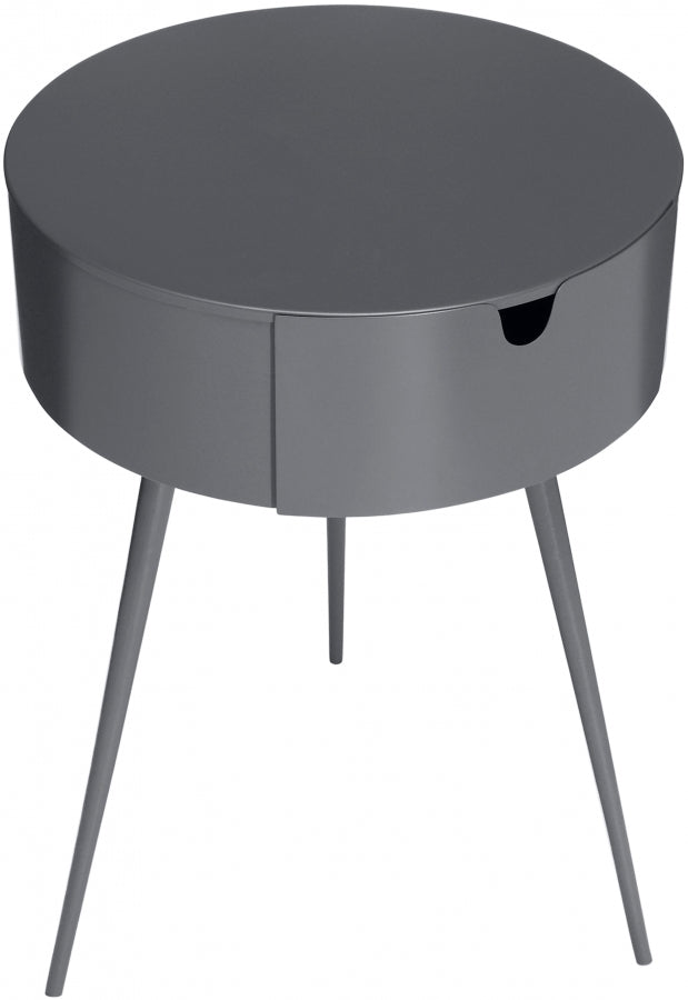 Bali Grey Side Table | Nightstand from Meridian - Luna Furniture