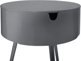 Bali Grey Side Table | Nightstand from Meridian - Luna Furniture