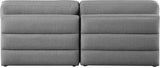 Beckham Grey Linen Textured Modular 76" Loveseat from Meridian - Luna Furniture