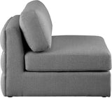 Beckham Grey Linen Textured Modular Armless Chair from Meridian - Luna Furniture