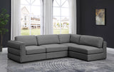 Beckham Grey Linen Textured Modular Sectional from Meridian - Luna Furniture