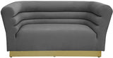 Bellini Grey Velvet Loveseat from Meridian - Luna Furniture