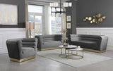 Bellini Grey Velvet Loveseat from Meridian - Luna Furniture