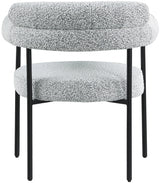 Blake Grey Boucle Fabric Dining Chair, Set of 2 from Meridian - Luna Furniture