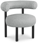 Bordeaux Grey Boucle Fabric Accent Chair from Meridian - Luna Furniture