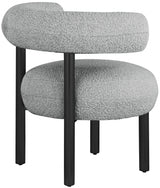 Bordeaux Grey Boucle Fabric Accent Chair from Meridian - Luna Furniture