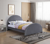 Brody Grey Velvet Full Bed from Meridian - Luna Furniture