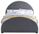 Brody Grey Velvet Full Bed from Meridian - Luna Furniture