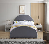 Brody Grey Velvet Full Bed from Meridian - Luna Furniture