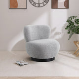 Grey Calais Boucle Fabric Accent Chair - 557Grey - Luna Furniture