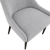 Camden Grey Linen Textured Fabric Dining Chair from Meridian - Luna Furniture