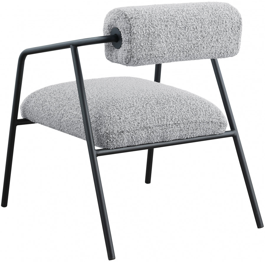 Carly Grey Boucle Fabric Accent Chair from Meridian - Luna Furniture