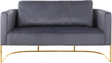 Casa Grey Velvet Loveseat from Meridian - Luna Furniture