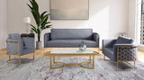 Casa Grey Velvet Loveseat from Meridian - Luna Furniture