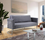 Casa Grey Velvet Sofa from Meridian - Luna Furniture