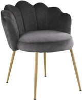 Claire Grey Velvet Accent Chair / Dining Chair from Meridian - Luna Furniture