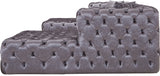 Coco Grey Velvet 3pc. Sectional from Meridian - Luna Furniture