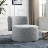 Como Grey Boucle Fabric Accent Chair from Meridian - Luna Furniture