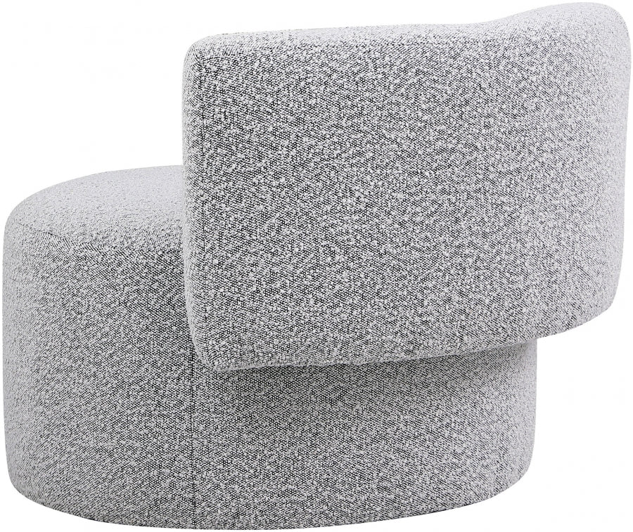 Como Grey Boucle Fabric Accent Chair from Meridian - Luna Furniture