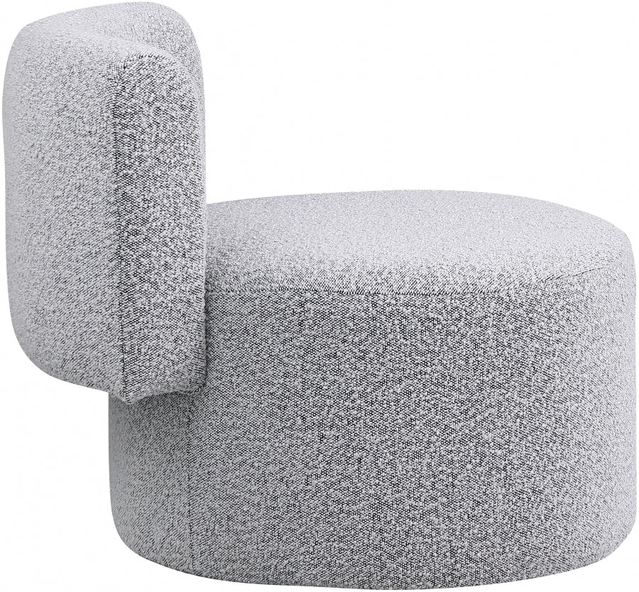 Como Grey Boucle Fabric Accent Chair from Meridian - Luna Furniture