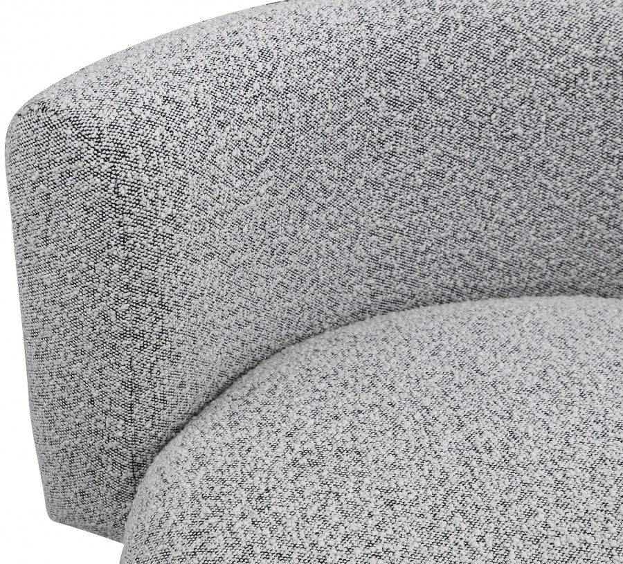 Como Grey Boucle Fabric Accent Chair from Meridian - Luna Furniture